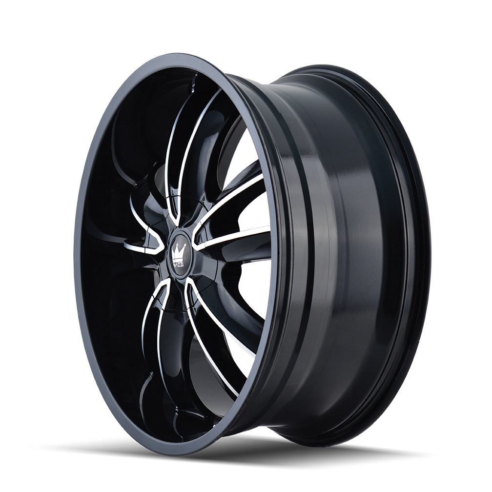 Mazzi OBSESSION Gloss black machined 22x9.5 +30 6x135|6x139.7mm 106mm - WheelWiz