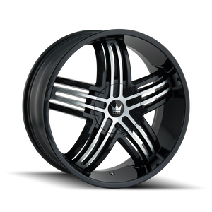 Mazzi ENTICE Gloss black machined 20x8.5 +30 6x132|6x139.7mm 108mm - WheelWiz