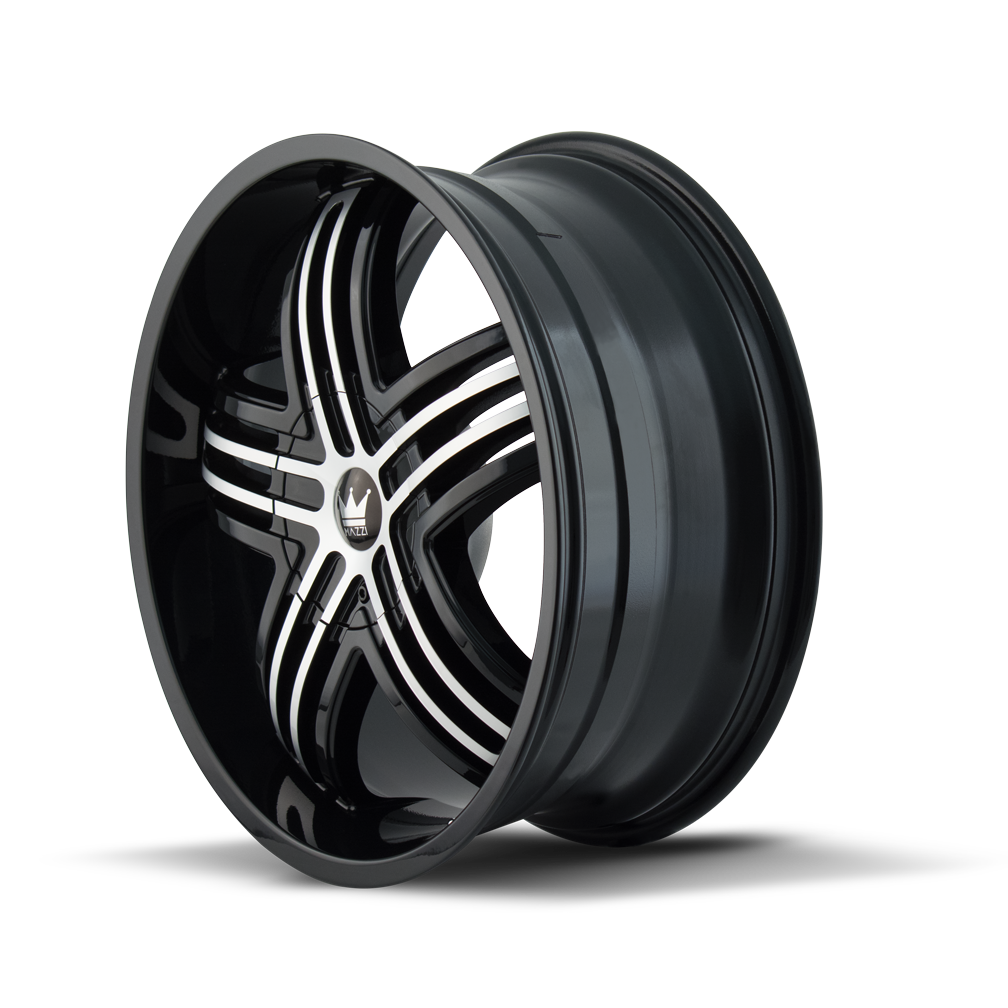 Mazzi ENTICE Gloss black machined 20x8.5 +35 5x108|5x114.3mm 72.62mm - WheelWiz