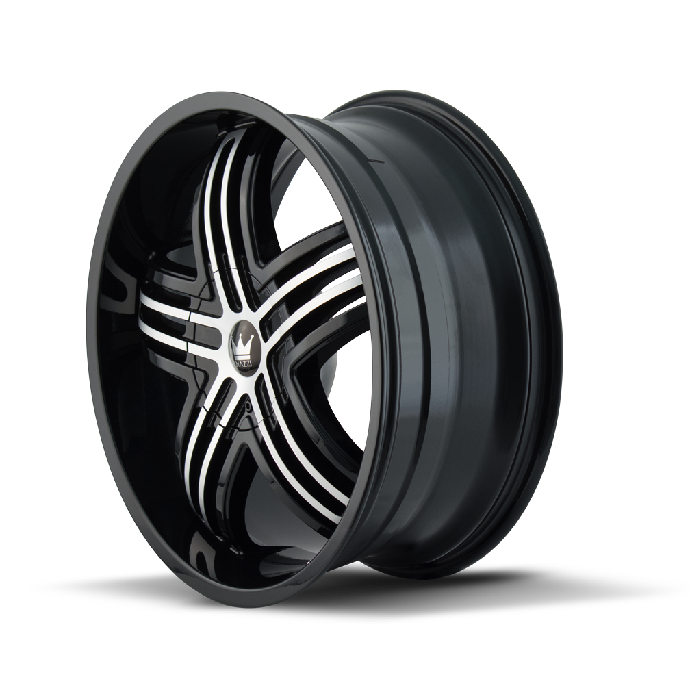 Mazzi ENTICE Gloss black machined 22x9.5 +35 5x114.3|5x120mm 74.1mm - WheelWiz