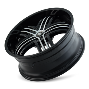 Mazzi ENTICE Gloss black machined 20x8.5 +30 6x132|6x139.7mm 108mm - WheelWiz