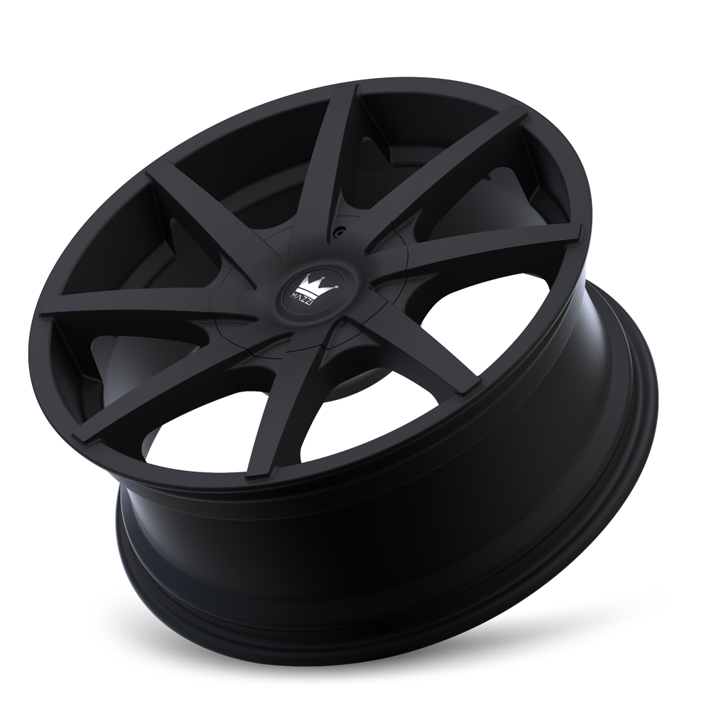 Mazzi KICKSTAND Matte black 20x8.5 +18 5x115|5x120mm 74.1mm - Wheelwiz