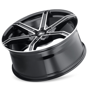 Mazzi STILTS Gloss black machined 20x8.5 +35 5x110|5x115mm 72.6mm