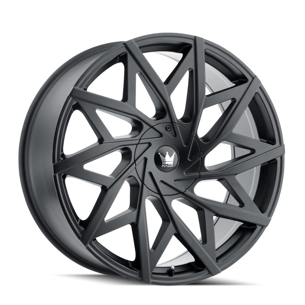 Mazzi BIG EASY Matte black 20x8.5 +35 5x108|5x114.3mm 72.6mm - Wheelwiz
