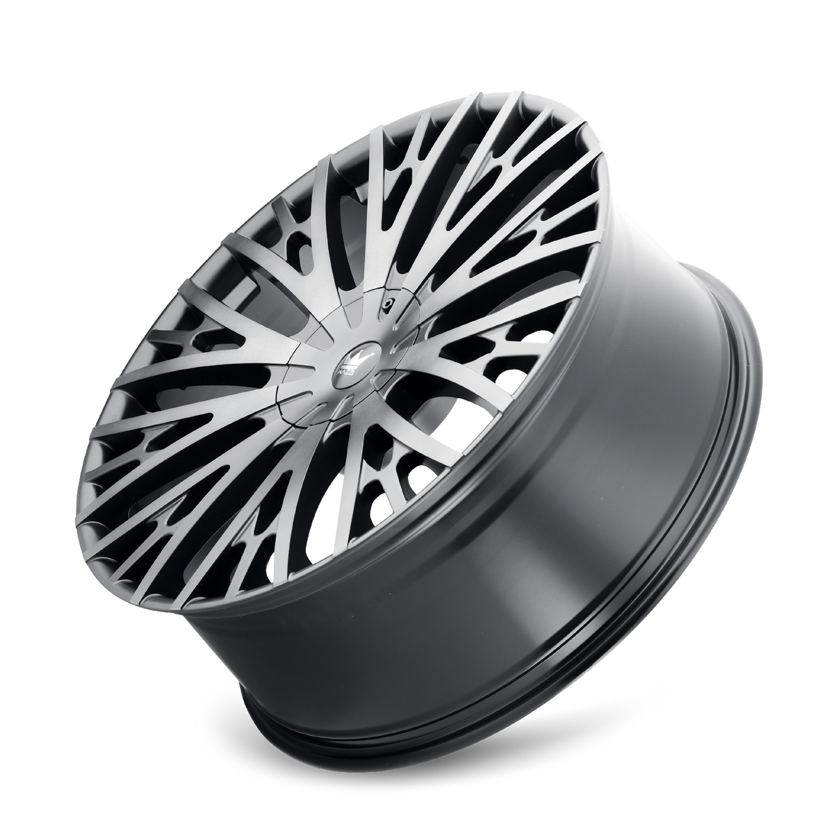 Mazzi TWIST TIE Matte black machined with dark 22x9.5 +18 5x127|5x139.7mm 87mm - Wheelwiz