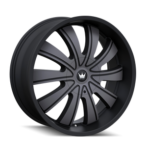 Mazzi ROLLA Matte black machined with dark 22x9.5 +18 5x115|5x139.7mm 87mm