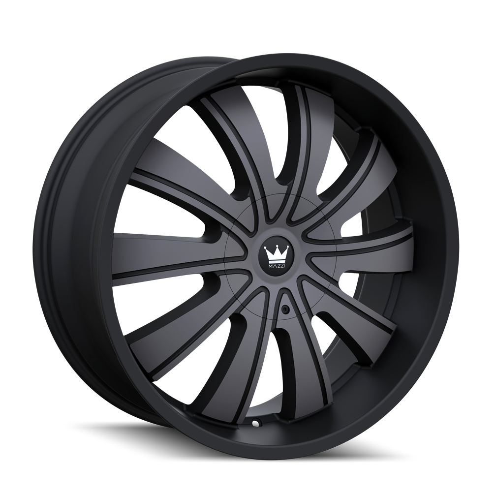 Mazzi ROLLA Matte black machined with dark 22x9.5 +30 6x135|6x139.7mm 106mm