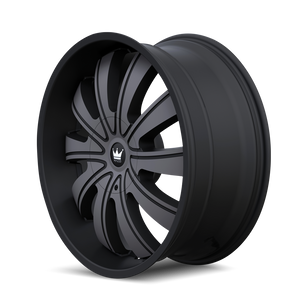 Mazzi ROLLA Matte black machined with dark 24x9.5 +30 6x135|6x139.7mm 106mm