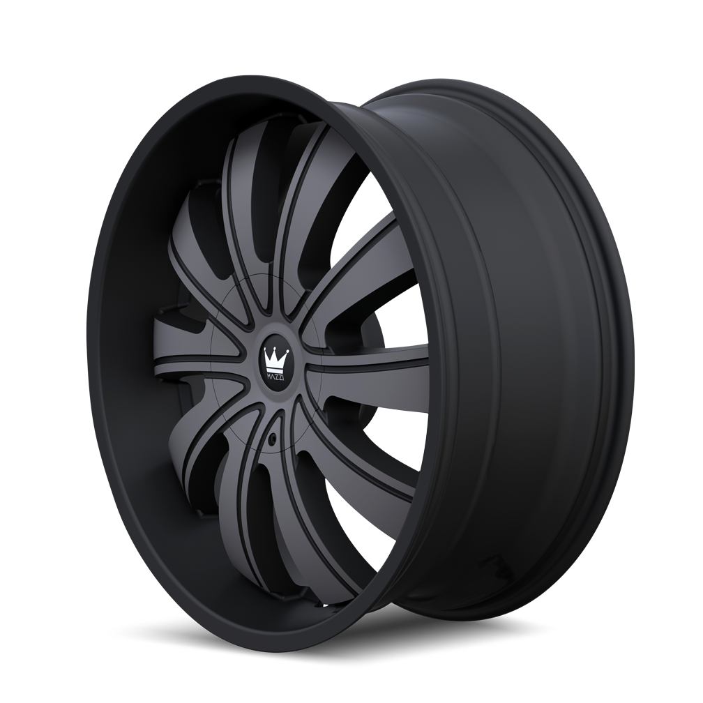 Mazzi ROLLA Matte black machined with dark 22x9.5 +18 5x115|5x139.7mm 87mm