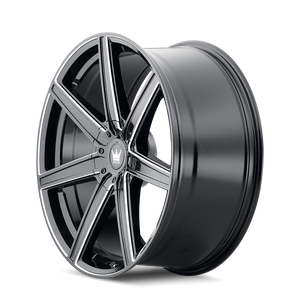 Mazzi LAGUNA Gloss black milled 20x8.5 +35 5x114.3|5x127mm 72.6mm - Wheelwiz