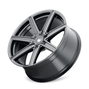 Mazzi LAGUNA Gloss black milled 22x9.5 +30 5x115|5x120mm 74.1mm - Wheelwiz