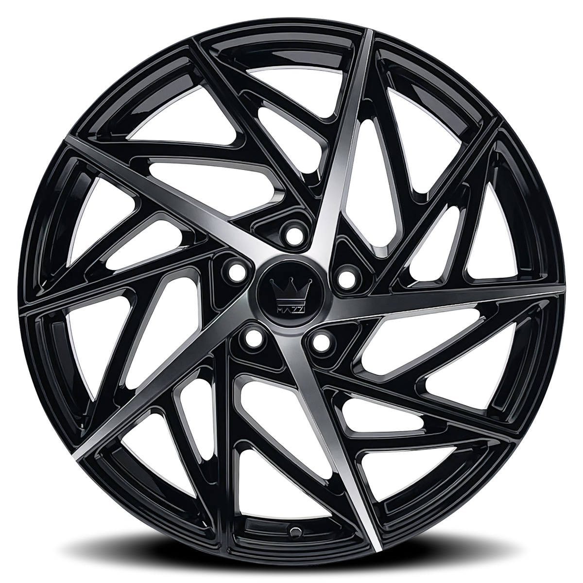 Mazzi FREESTYLE Gloss black machined 20x8.5 +35 5x108mm 63.5mm - Wheelwiz