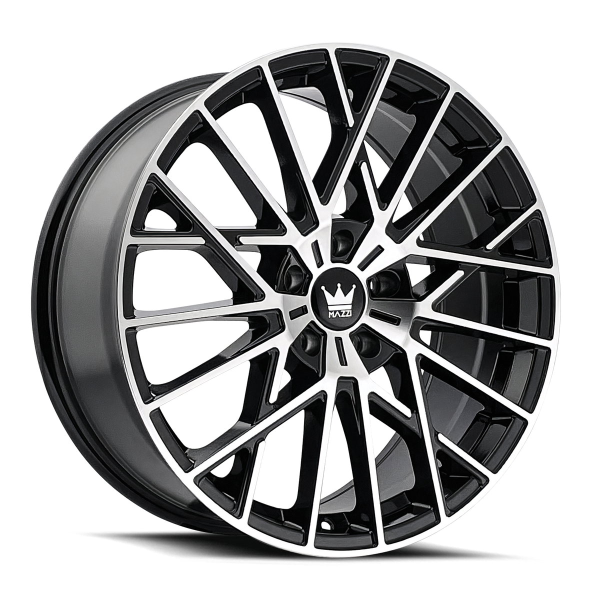 Mazzi JINX Gloss black machined 18x8 +40 5x112mm 66.56mm - Wheelwiz