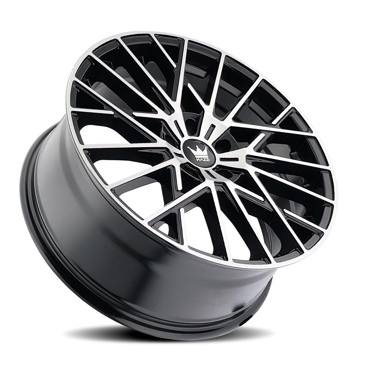 Mazzi JINX Gloss black machined 18x8 +40 5x108mm 63.5mm - Wheelwiz