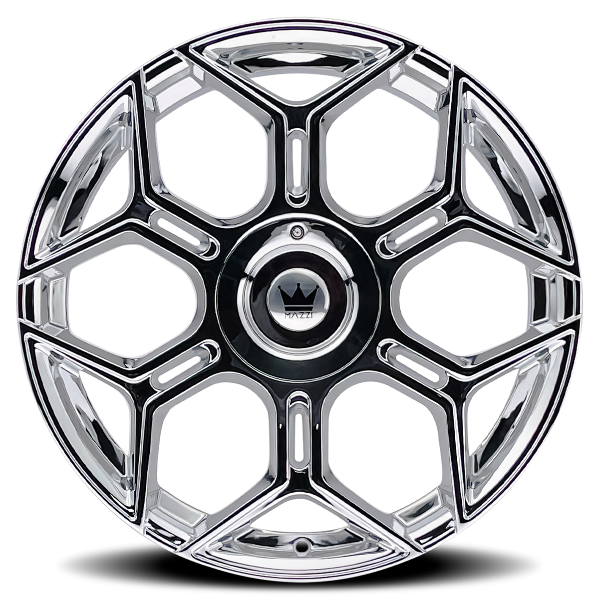 Mazzi LIBRA Chrome 20x8.5 +18 5x115|5x120mm 74.1mm - Wheelwiz