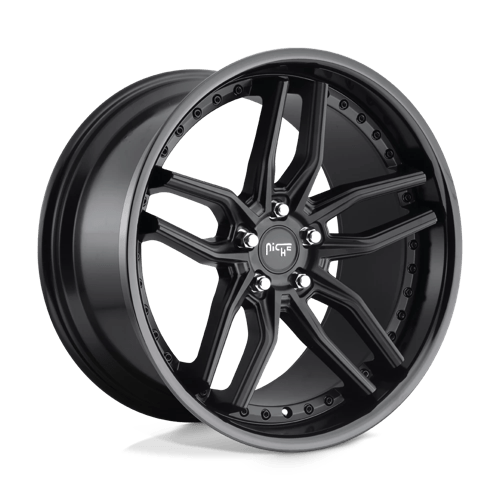 Niche M194 METHOS Gloss Black Matte Black 19x8.5 +42 5x112mm 66.6mm - WheelWiz