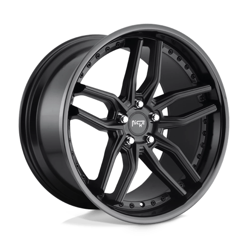 Niche M194 METHOS Gloss Black Matte Black 20x10 +50 5x112mm 66.6mm - WheelWiz