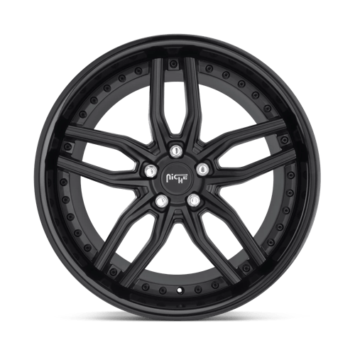 Niche M194 METHOS Gloss Black Matte Black 19x9.5 +48 5x112mm 66.6mm - Wheelwiz