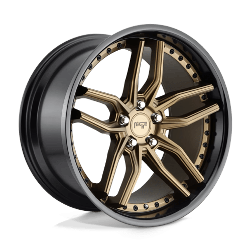 Niche M195 METHOS Matte Bronze Black Bead Ring 20x9 +42 5x112mm 66.6mm - WheelWiz