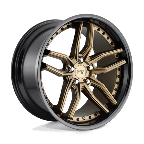 Niche M195 METHOS Matte Bronze Black Bead Ring 20x9 +35 5x114.3mm 72.6mm - Wheelwiz