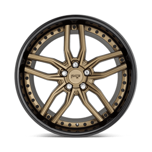 Niche M195 METHOS Matte Bronze Black Bead Ring 20x9 +42 5x112mm 66.6mm - WheelWiz