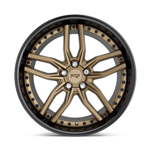 Niche M195 METHOS Matte Bronze Black Bead Ring 20x9 +35 5x114.3mm 72.6mm - Wheelwiz