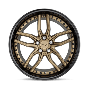 Niche M195 METHOS Matte Bronze Black Bead Ring 20x10 +40 5x112mm 66.6mm - Wheelwiz