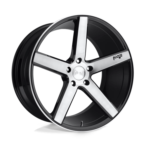 Niche M124 MILAN Gloss Black Brushed 18x8 +40 5x114.3mm 72.6mm - Wheelwiz