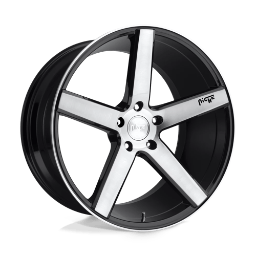Niche M124 MILAN Gloss Black Brushed 20x8.5 +35 5x120mm 72.6mm - Wheelwiz