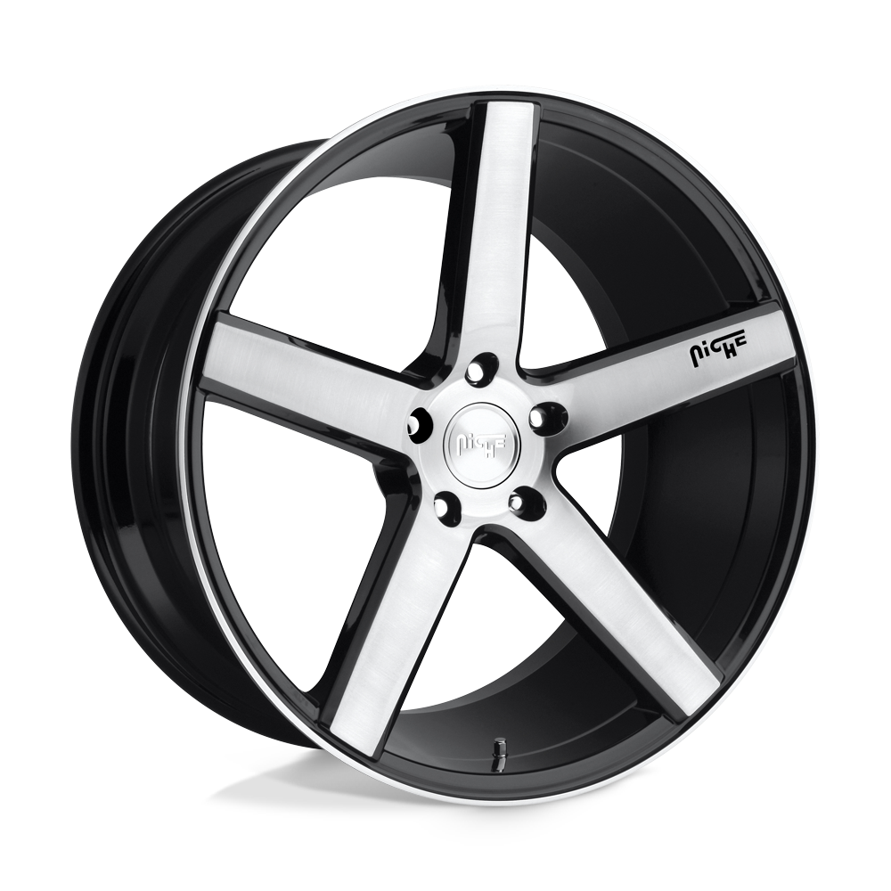 Niche M124 MILAN Gloss Black Brushed 17x8 +40 5x114.3mm 72.6mm - WheelWiz