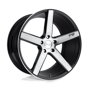 Niche M124 MILAN Gloss Black Brushed 20x8.5 +34 5x112mm 66.6mm - Wheelwiz