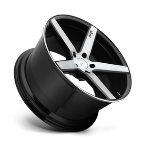 Niche M124 MILAN Gloss Black Brushed 18x8 +42 5x112mm 66.6mm - WheelWiz