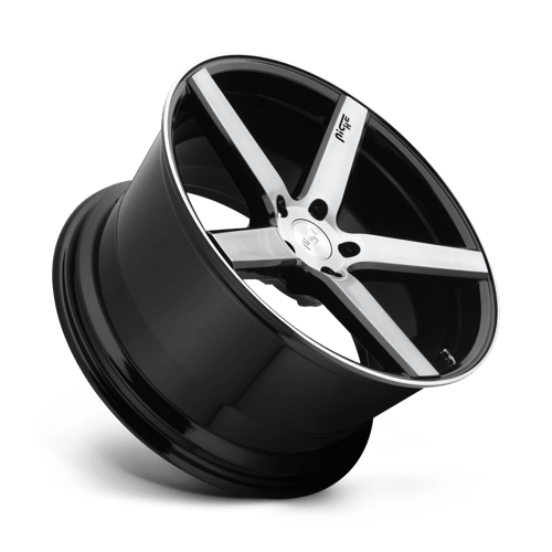 Niche M124 MILAN Gloss Black Brushed 20x8.5 +34 5x112mm 66.6mm - Wheelwiz