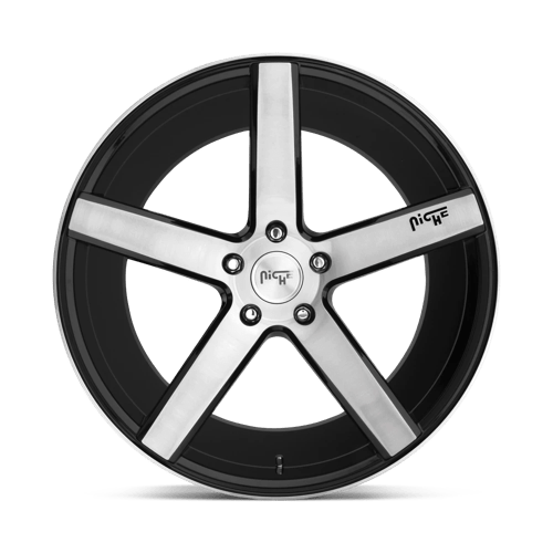 Niche M124 MILAN Gloss Black Brushed 20x8.5 +34 5x112mm 66.6mm - Wheelwiz