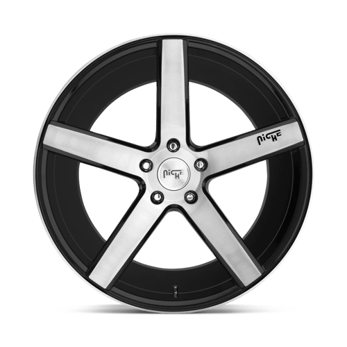 Niche M124 MILAN Gloss Black Brushed 20x8.5 +35 5x114.3mm 72.6mm - Wheelwiz