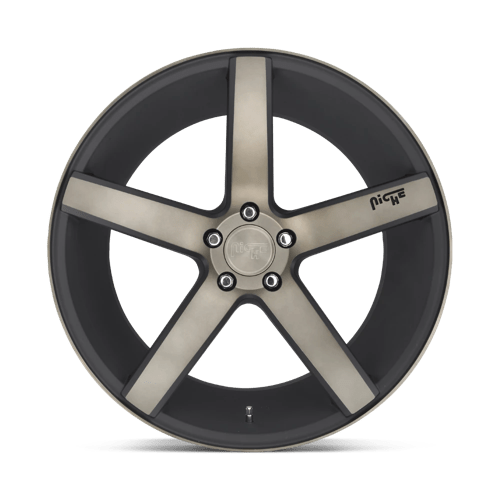 Niche M134 MILAN Matte Black Ddt Machined 20x8.5 +40 5x108mm 63.4mm - Wheelwiz