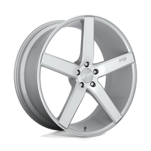 Niche M135 MILAN Gloss Silver Machined 19x9.5 +35 5x112mm 66.6mm - WheelWiz