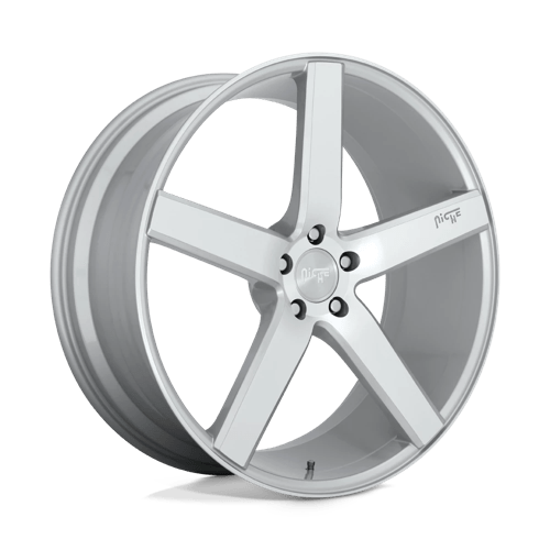 Niche M135 MILAN Gloss Silver Machined 19x8.5 +42 5x112mm 66.6mm - WheelWiz