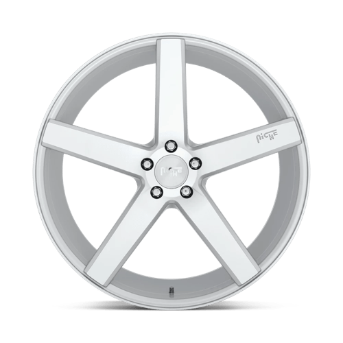 Niche M135 MILAN Gloss Silver Machined 19x9.5 +35 5x112mm 66.6mm - WheelWiz