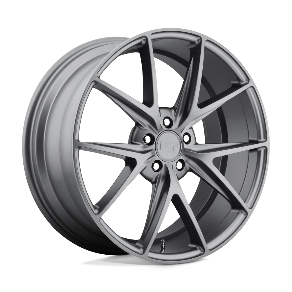 Niche M116 MISANO Matte Gun Metal 20x10.5 +27 5x112mm 66.6mm - WheelWiz