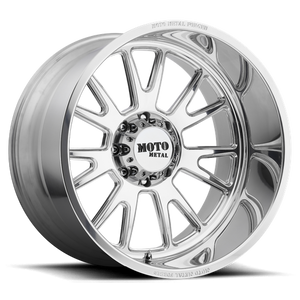 Moto Metal MO401 Polished 22x14 -76 8x170mm 125.1mm - WheelWiz