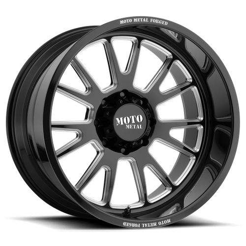 Moto Metal MO401 Gloss Black Milled 22x10 -18 6x139.7mm 106.1mm - WheelWiz