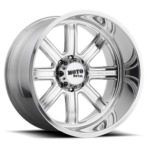 Moto Metal MO402 Polished 22x14 -76 8x165.1mm 125.1mm - WheelWiz