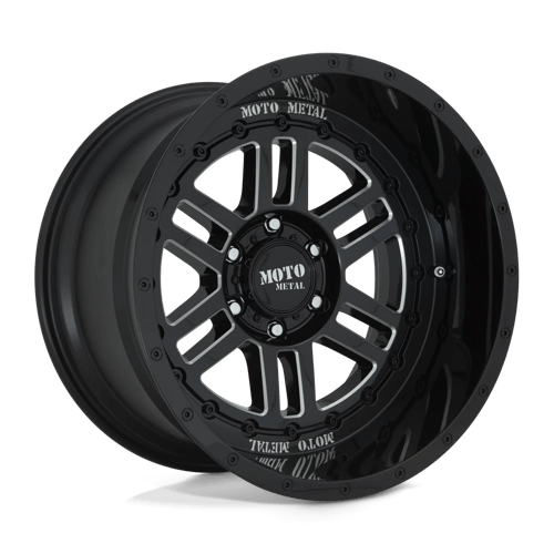 Moto Metal MO800 DEEP SIX Gloss Black Milled 20x12 -44 8x170mm 125.1mm - WheelWiz