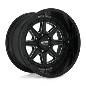 Moto Metal MO801 PHANTOM Gloss Black Milled 24x12 -44 8x170mm 125.1mm - Wheelwiz