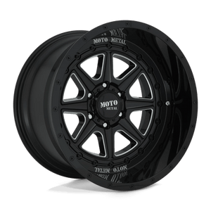 Moto Metal MO801 PHANTOM Gloss Black Milled 22x12 -44 5x127mm 71.5mm - Wheelwiz