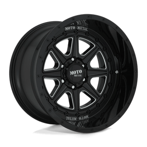 Moto Metal MO801 PHANTOM Gloss Black Milled 20x12 -44 5x139.7mm 78.1mm - WheelWiz