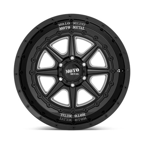 Moto Metal MO801 PHANTOM Gloss Black Milled 20x12 -44 6x139.7mm 106.1mm - Wheelwiz