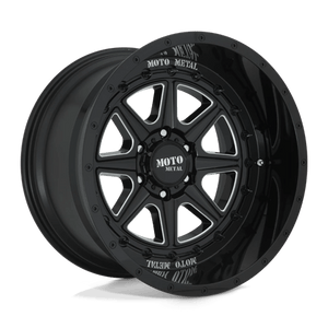 Moto Metal MO801 PHANTOM Gloss Black Milled 20x12 -44 5x139.7mm 78.1mm - WheelWiz