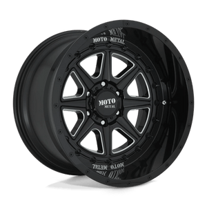 Moto Metal MO801 PHANTOM Gloss Black Milled 24x12 -44 6x139.7mm 106.1mm - Wheelwiz